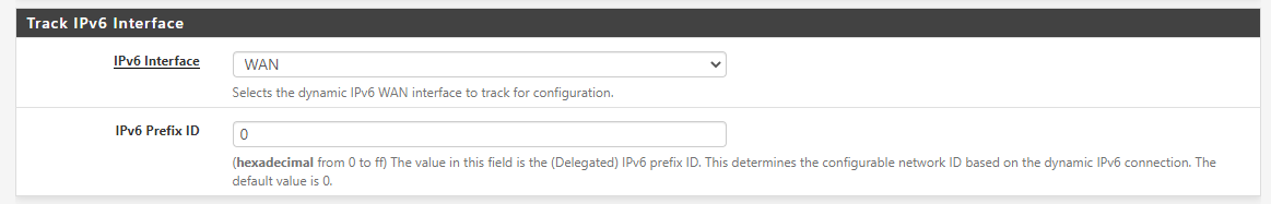 LAN IPv6 Configuration
